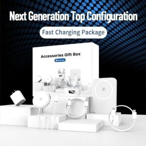 ARTCYBER 6-in-1 Charging Kit ?C Magnetic Power Bank, Wireless Charger, Type-C Cable, Adapter & Audio Support, Fast Charge, Compact & Portable